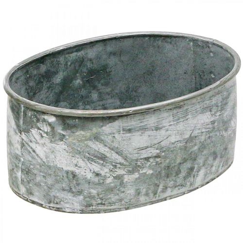 Dekoratyvinis dubuo metalinis lizdas dubuo ovalus pilkas L22.5/19.5/16cm rinkinys iš 3 vnt.