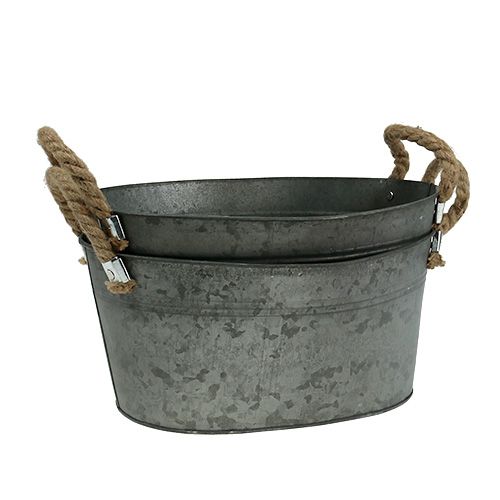 Floristik24 Dubuo senovinis ovalus 28 x 17cm H12cm 2vnt