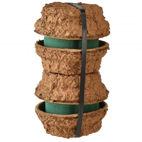 daiktų Dubeninių gėlių kompozicija šlapias gėlių putas H6cm Ø14cm 4 vnt