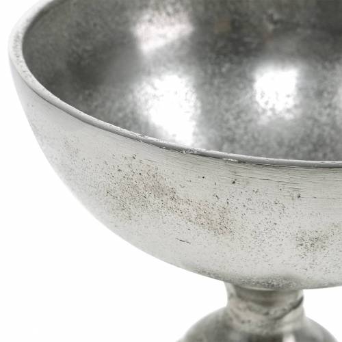 Floristik24 Dubuo su kojele sidabrine metaline Ø16cm stalo dekoracija, antikvarine išvaizda