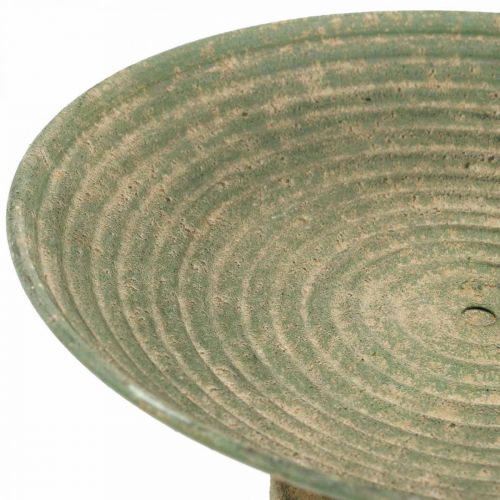Dubuo su kojele, dekoratyvinis dubuo, metalinis indas, senovinės išvaizdos, Ø26cm H12cm | Floristik24.lt