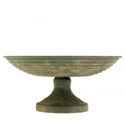 Dubuo su kojele, dekoratyvinis dubuo, metalinis indas, senovinės išvaizdos, Ø26cm H12cm | Floristik24.lt