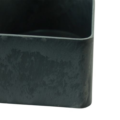 Floristik24 Dubenėlio širdies plastikinis dekoratyvinis dubuo antracitas 24/21cm rinkinys iš 2 vnt