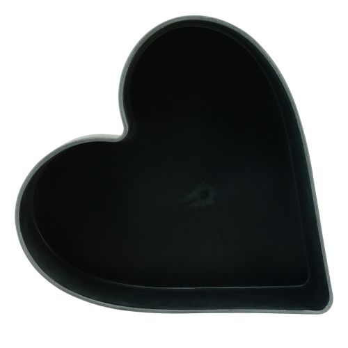 daiktų Dubenėlio širdies plastikinis dekoratyvinis dubuo antracitas 24/21cm rinkinys iš 2 vnt