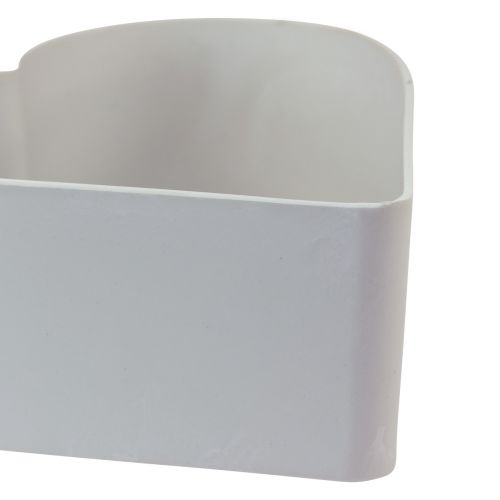 daiktų Dubuo širdies plastikinis dekoratyvinis dubuo baltas pilkas 24/21cm rinkinys po 2