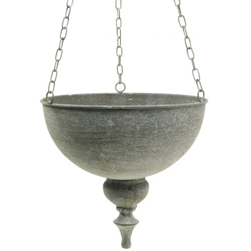 Floristik24 Sodinimo dubuo kabinimui pilkas Ø26cm H23cm
