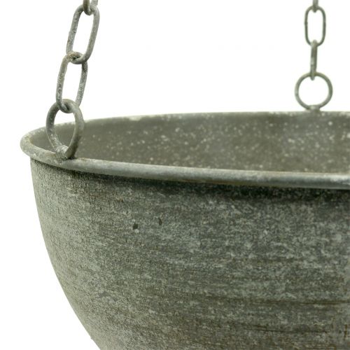 Floristik24 Sodinimo dubuo kabinimui pilkas Ø26cm H23cm
