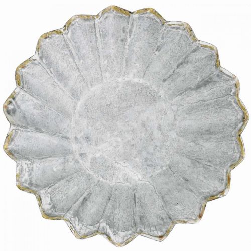 Floristik24 Dekoratyvinė kepimo forma iš metalo, metalinė dekoracija sodinimui, tortų formelės su auksiniu apvadu Ø13cm H3,5cm