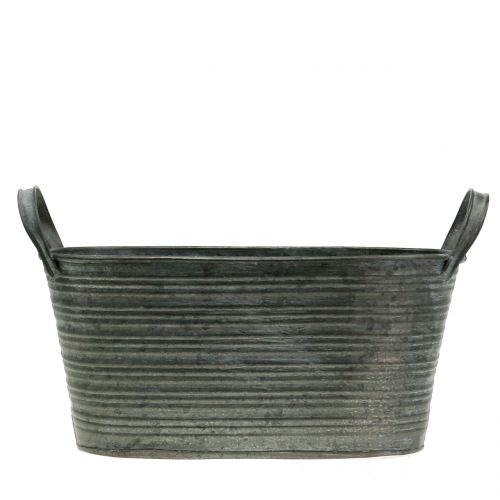 Floristik24 Sodinamosios cinko kubilas 25cm x 13,5cm H12cm