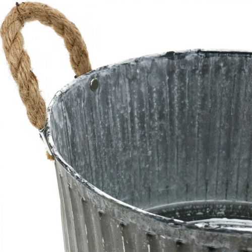 Floristik24 Dekoratyvinis dubuo, vazonas su rankenomis, gėlių dubuo sodinimui Ø25cm