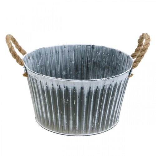 Metalinis augalų dubuo, gėlių dubuo, augalų vazonas su rankenomis Ø28cm