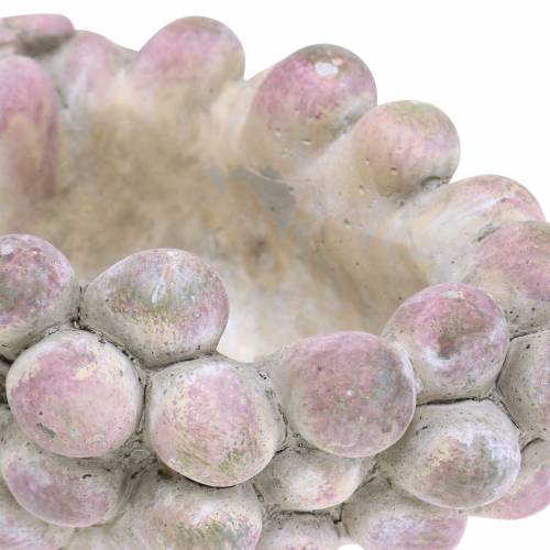 Floristik24 Dekoratyvinis dubuo vynuogės pilkai violetinis kremas 19×14cm A9,5cm