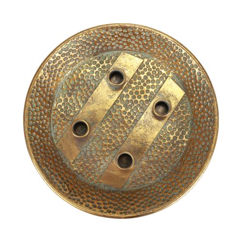 Floristik24 Žvakė metalinė senovinė lazdelė žvakidė auksinė Ø32cm