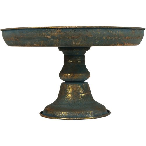 Floristik24 Dubuo su kojele dekoratyvinis dubuo metalinis dubuo auksinis Ø29cm H17,5cm
