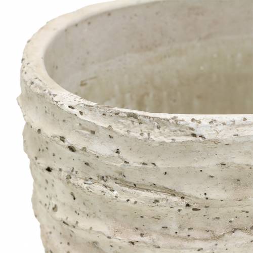 Floristik24 Augalų vazonas ovalus baltas senovinis 27cm x 16cm H13cm