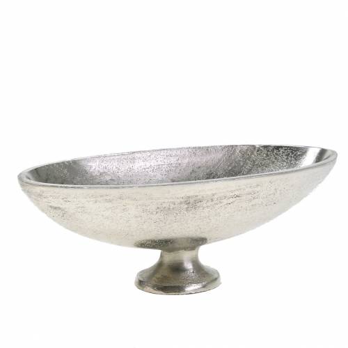 Floristik24 Ovalus dubuo su sidabriniu metaliniu pagrindu 20,5cm H7cm
