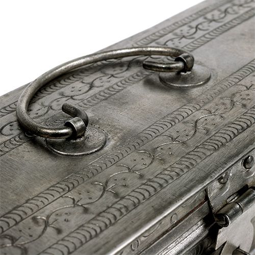 Floristik24 Dėžutė sidabrinė kvadratinė 24cm x 8cm H6cm
