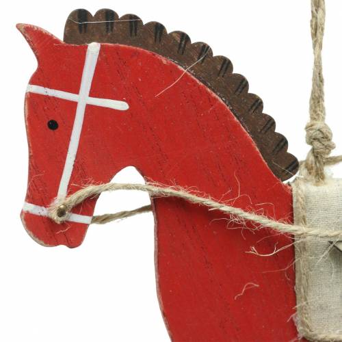Floristik24 Supamasis arklys raudonam medžiui pakabinti H17cm 3vnt Nostalgiškos medžio dekoracijos