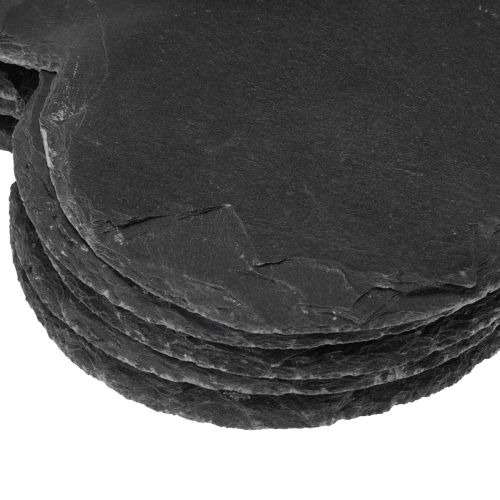 daiktų Šiferio formos širdelės formos dekoratyvinė skalūno lėkštė 20 cm, 5 vnt.