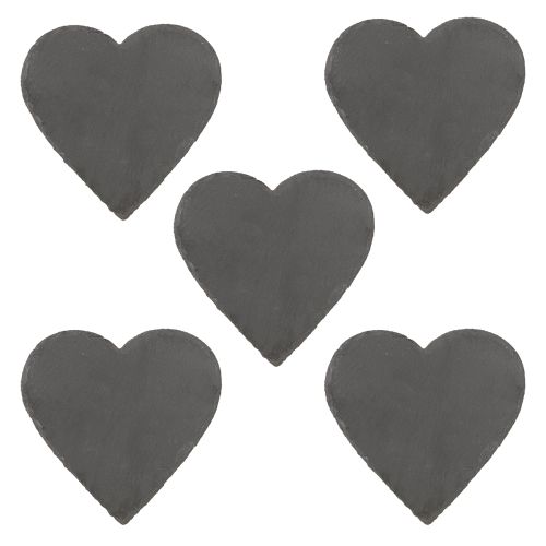 daiktų Širdelės formos skalūno dekoracija stilingam stalo papuošimui ir kūrybinėms idėjoms