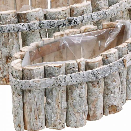Floristik24 Augalų dubuo, medinė augalų dėžutė, jardiniere L37,5/28cm H10/9cm rinkinys iš 2