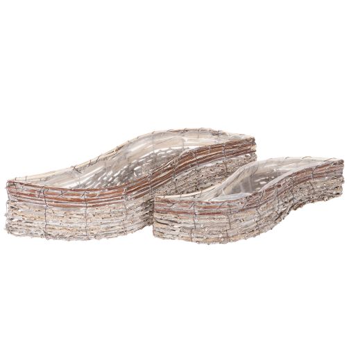Pailgas gluosnio vazonas su folija, dekoratyvinis dubuo, 45 cm, 1 komplektas pirkti | Floristik24.lt