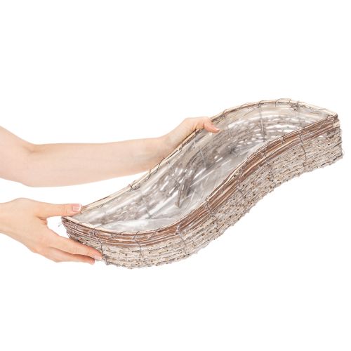 Pailgas gluosnio vazonas su folija, dekoratyvinis dubuo, 45 cm, 1 komplektas | Floristik24.lt