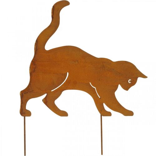 Floristik24 Patina Garden Stake Cat Žaidžia Retro Vintage H41cm
