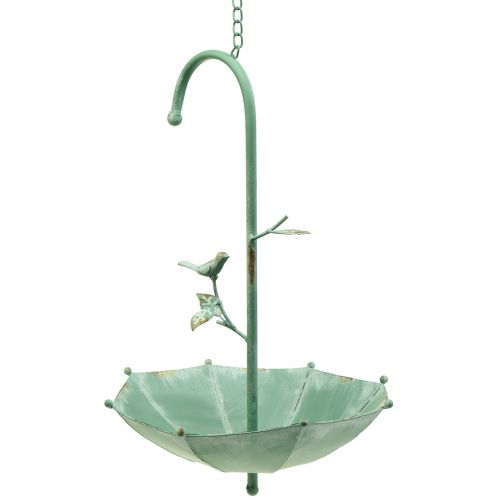 Antikvarinis skėtis mėtų žaliam pakabinimui H43cm Ø28cm