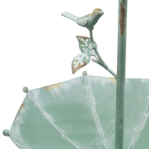 Floristik24 Antikvarinis skėtis mėtų žaliam pakabinimui H43cm Ø28cm
