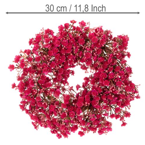 Dirbtinių gėlių vainikas, kūdikio kvėpavimo dekoracija, 30 cm | Floristik24.lt