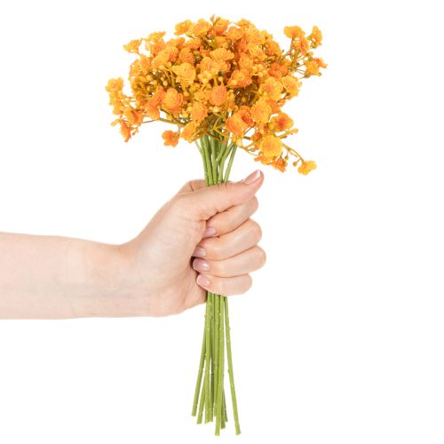 Dirbtinės oranžinės kūdikio kvėpavimo šakelės gėlių kompozicijoms 30 cm 10 vnt. | Floristik24.lt