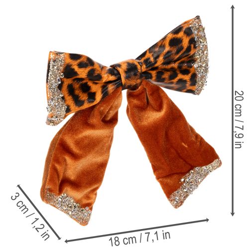 Dekoratyvinis kaspinėlis su gyvūnų raštu, leopardo raštu, 20 cm, 3 vnt. | Floristik24.lt