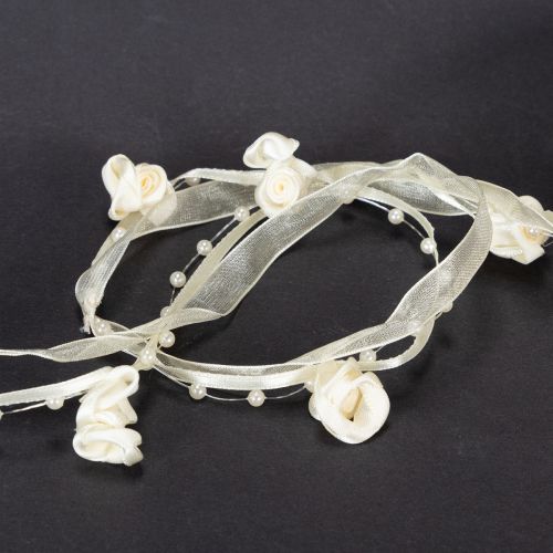 daiktų Juostelė Valentino kreminė 15mm 5m