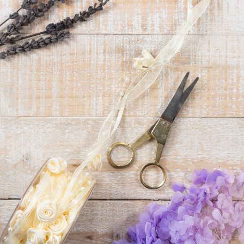 daiktų Juostelė Valentino kreminė 15mm 5m