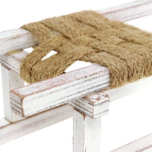 Floristik24 Medinės rogės baltos 28cm x 11cm x 11cm 1vnt