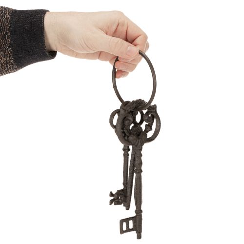 daiktų Dekoratyvinis raktų pakabukas, senovinio raktų dizaino, kaip nostalgiškas namų aksesuaras, 27 cm