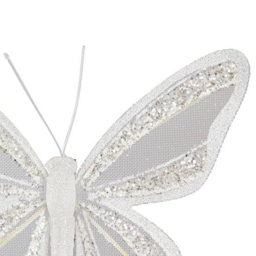 daiktų Drugelio puošmena plunksna drugelio išvaizda 15x13cm 2 vnt