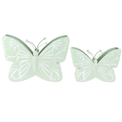 daiktų Butterfly metalinis vazonas žalias 22,5/30 cm 2 vnt