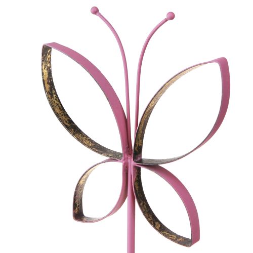 daiktų Butterfly metalinis dekoratyvinis stovas Fuchsia Gold H29cm 2 vnt