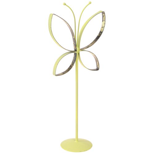 daiktų Drugelis metalinis dekoratyvinis stovas žalias auksas H29cm 2 vnt