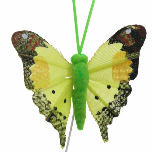 Dekoratyvinis drugelis su viela rūšiuotas 5cm 24vnt