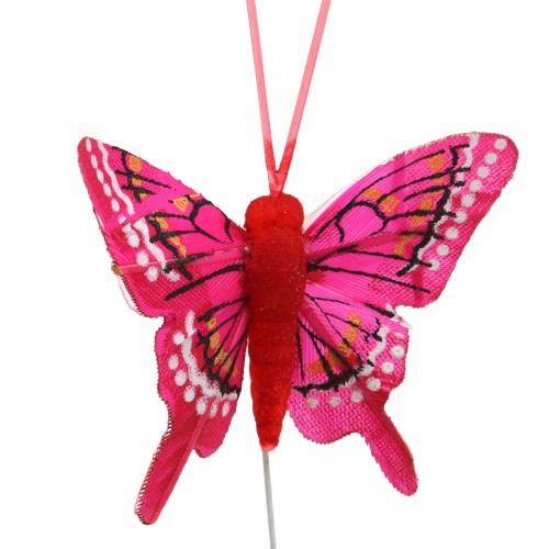 daiktų Dekoratyvinis drugelis su viela 5cm 24vnt