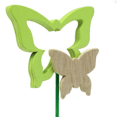 Floristik24 Dekoratyvinis kištukas drugelis įvairių spalvų H24cm 24 vnt