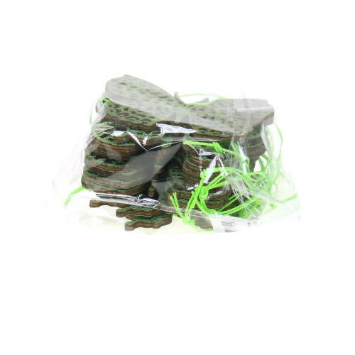 daiktų Dekoratyvinė pakaba drugelis žalias blizgutis 8cm 12 vnt