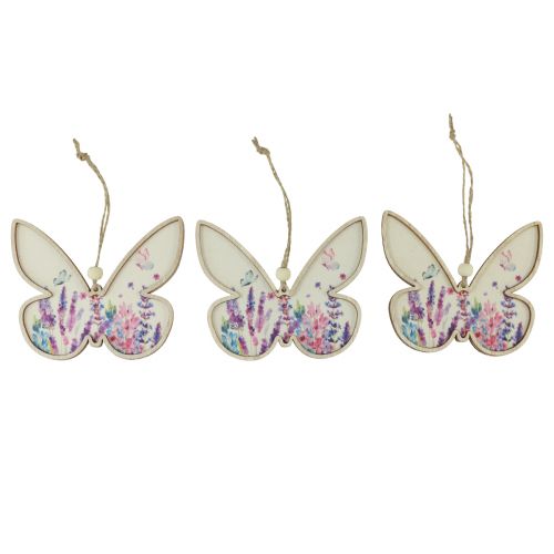 Floristik24 Butterfly Medinė Dekoratyvinė Kabykla Lininė 11,5x9,5cm 6 vnt