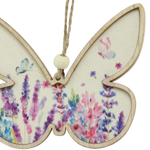 daiktų Butterfly Medinė Dekoratyvinė Kabykla Lininė 11,5x9,5cm 6 vnt