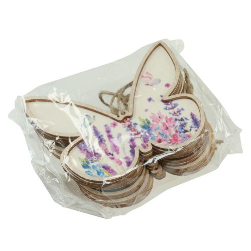 daiktų Butterfly Medinė Dekoratyvinė Kabykla Lininė 11,5x9,5cm 6 vnt