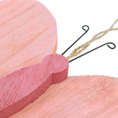 Floristik24 Drugelis kabinti medienai rožinis 13cm x 22cm 2vnt