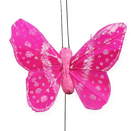 daiktų Dekoratyviniai drugeliai ant vielos 5,5cm 24vnt